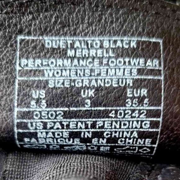 MERRELL Duet Alto Black Suede Performance Footwear Shoes Size 5.5 - Picture 6 of 10